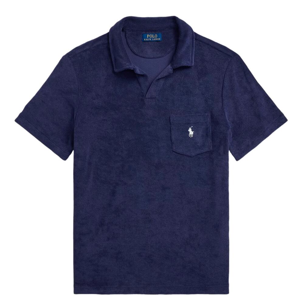 NEW Polo Ralph Lauren Classic Fit Terry Polo Shirt - Navy Blue - L